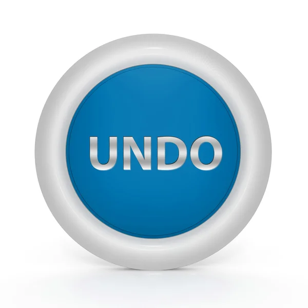 Undo circular icon on white background — Stock Photo, Image