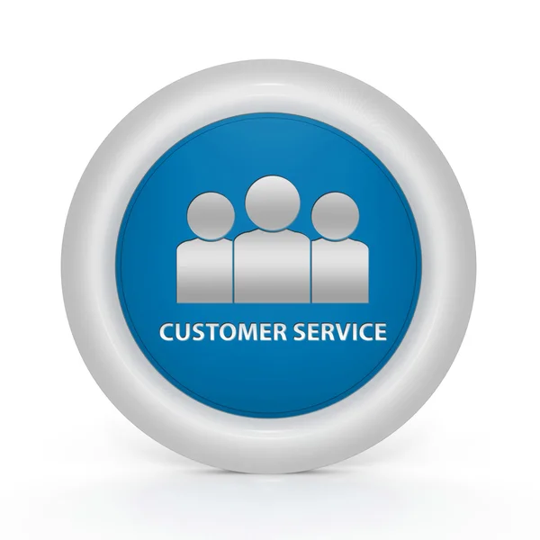 Круговая иконка обслуживания клиентов на белом фоне — стоковое фото