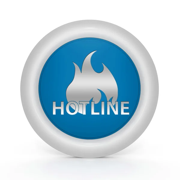 Hotline cirkulär ikonen på vit bakgrund — Stockfoto