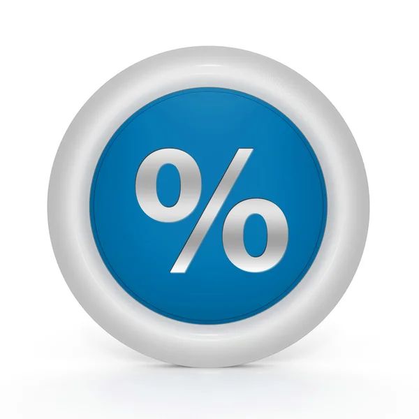 Percent circular icon on white background — Stock Photo, Image