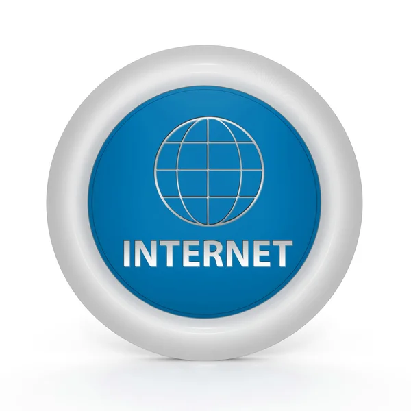 Inernet circulaire pictogram op witte achtergrond — Stockfoto