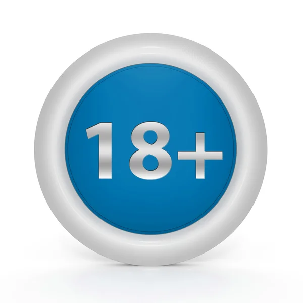 18 icône circulaire sur fond blanc — Photo