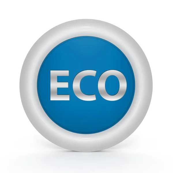 Icono circular eco sobre fondo blanco — Foto de Stock