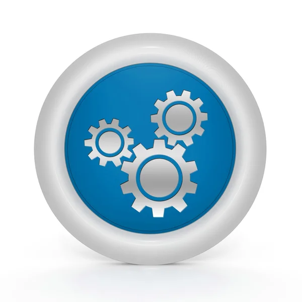 Settings circular icon on white background — Stock Photo, Image