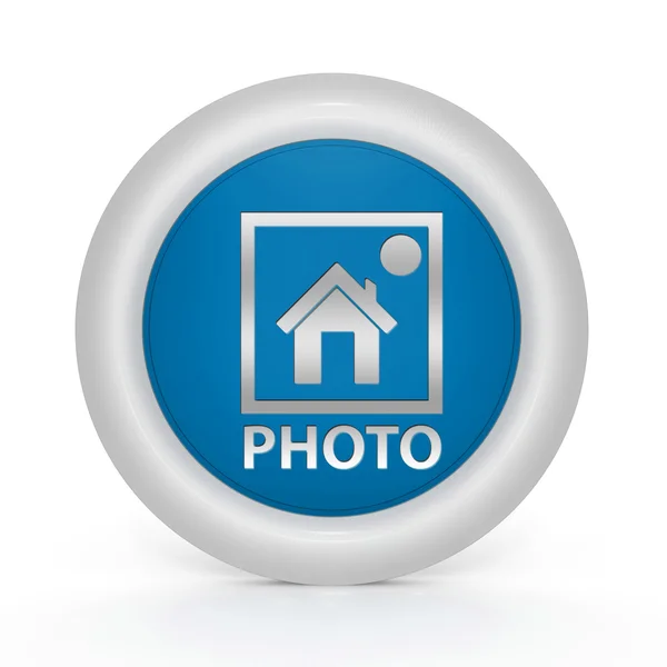 Circulaire fotopictogram op witte achtergrond — Stockfoto