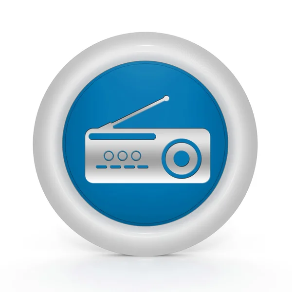 Radio circular icon on white background — Stock Photo, Image