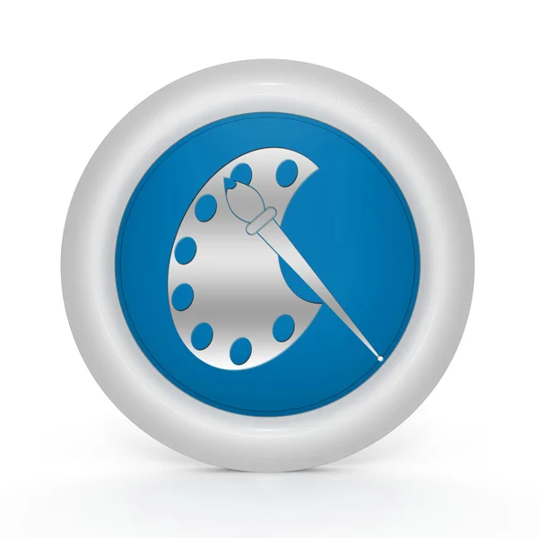 Pintar icono circular sobre fondo blanco — Foto de Stock