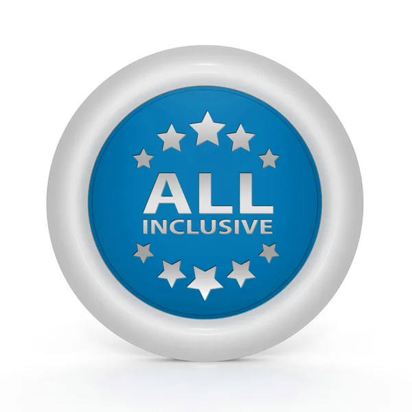 All inclusive circular icon on white background — Stock Photo, Image