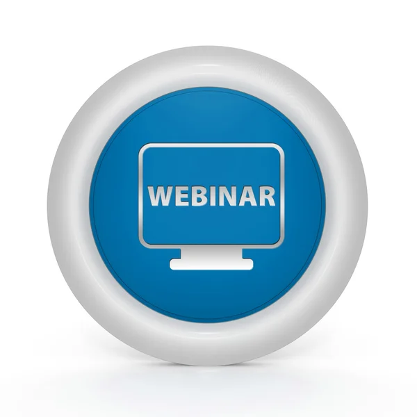 Webinar circular icon on white background — Stock Photo, Image