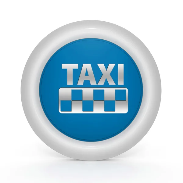Taxi kreisförmiges Symbol auf weißem Hintergrund — Stockfoto