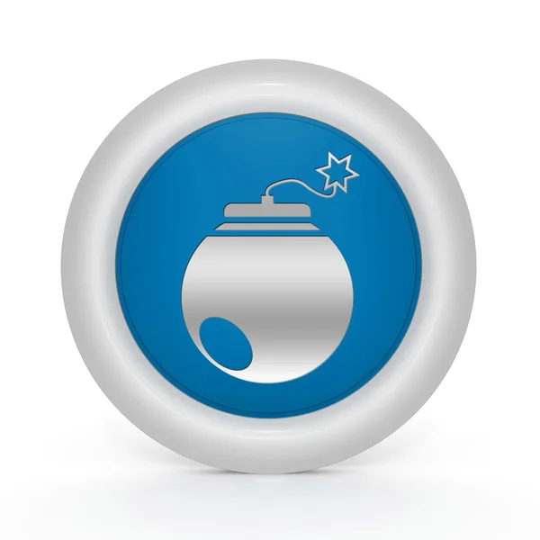 Bomba icono circular sobre fondo blanco — Foto de Stock