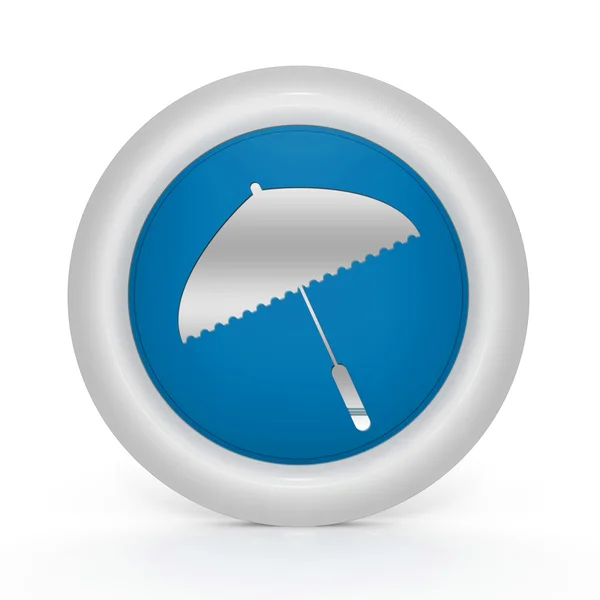 Paraguas icono circular sobre fondo blanco —  Fotos de Stock