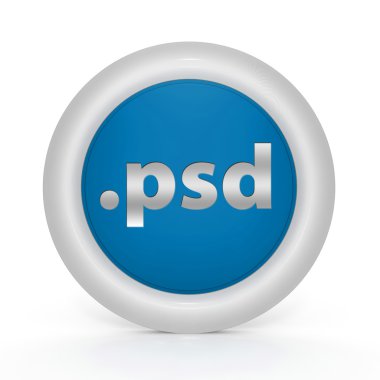 .beyaz arka plan üzerinde psd dairesel simgesi