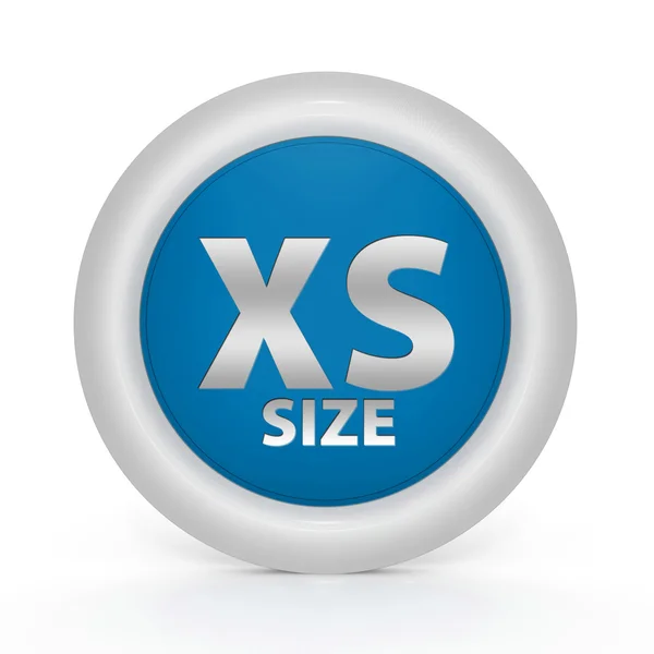 Icono circular de tamaño XS sobre fondo blanco —  Fotos de Stock