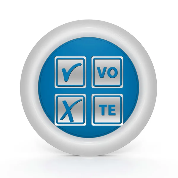 Okrągła ikona głosowanie na białym tle — Zdjęcie stockowe