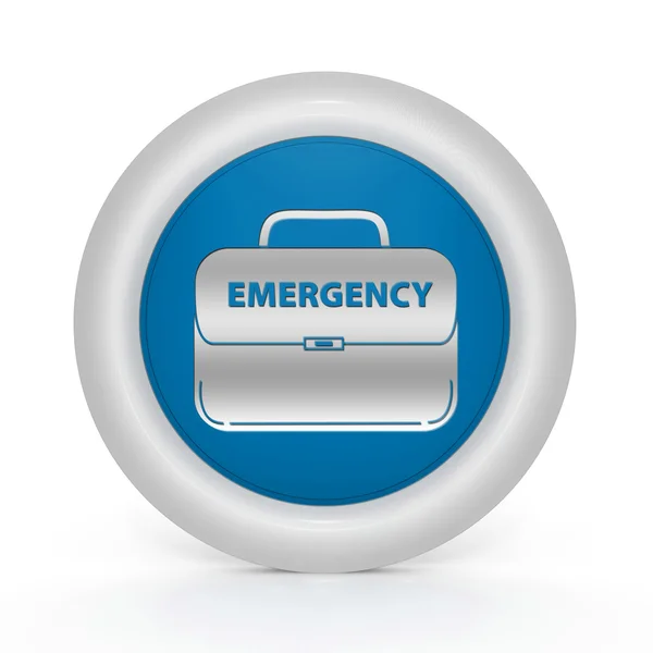 Emergency circular icon on white background — Stock Photo, Image