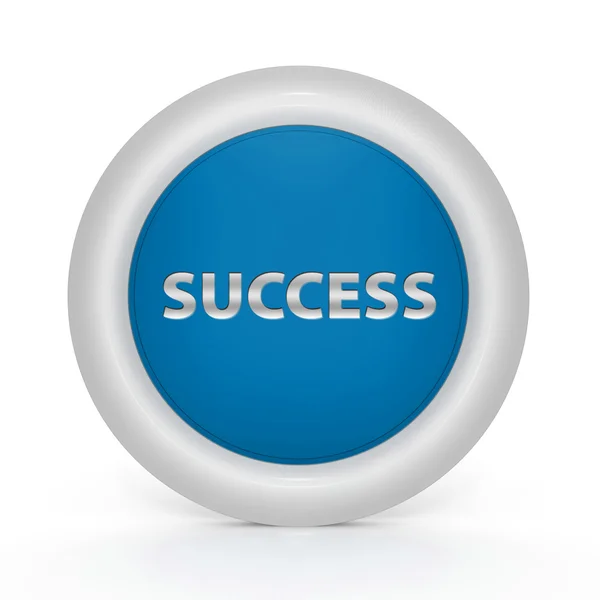 Success circular icon on white background — Stock Photo, Image