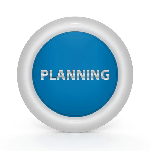 Icono circular de planificación sobre fondo blanco — Foto de Stock