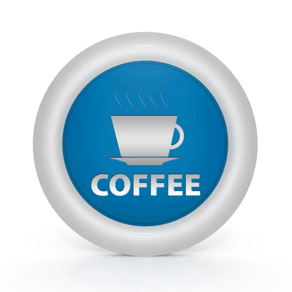 Coffee circular icon on white background — Stock Photo, Image