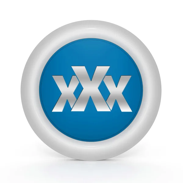 XXX круговая иконка на белом фоне — стоковое фото