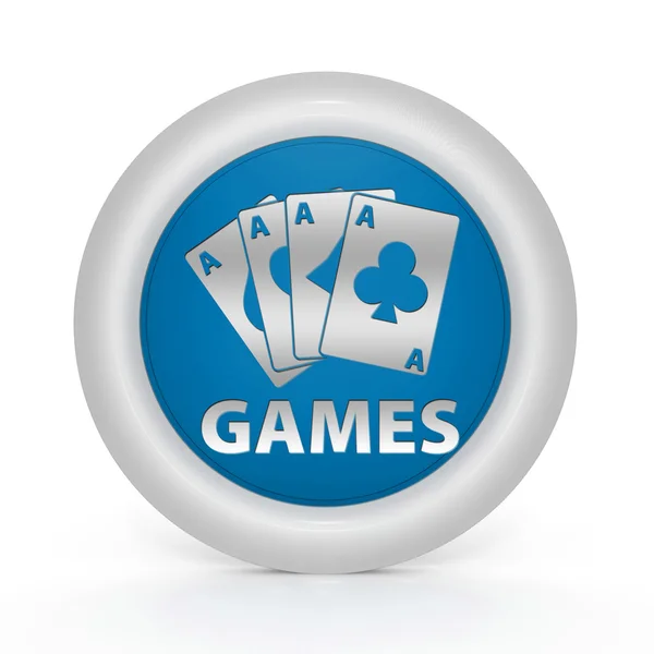 Jogos ícone circular no fundo branco — Fotografia de Stock