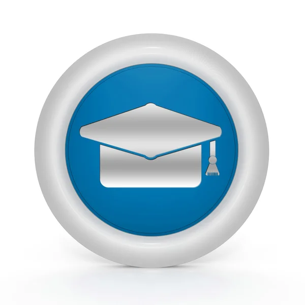 Icône circulaire de graduation sur fond blanc — Photo