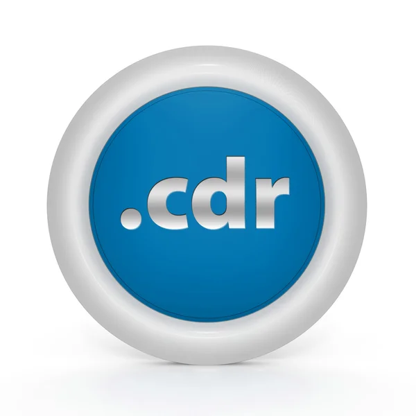 .icono circular cdr sobre fondo blanco — Foto de Stock