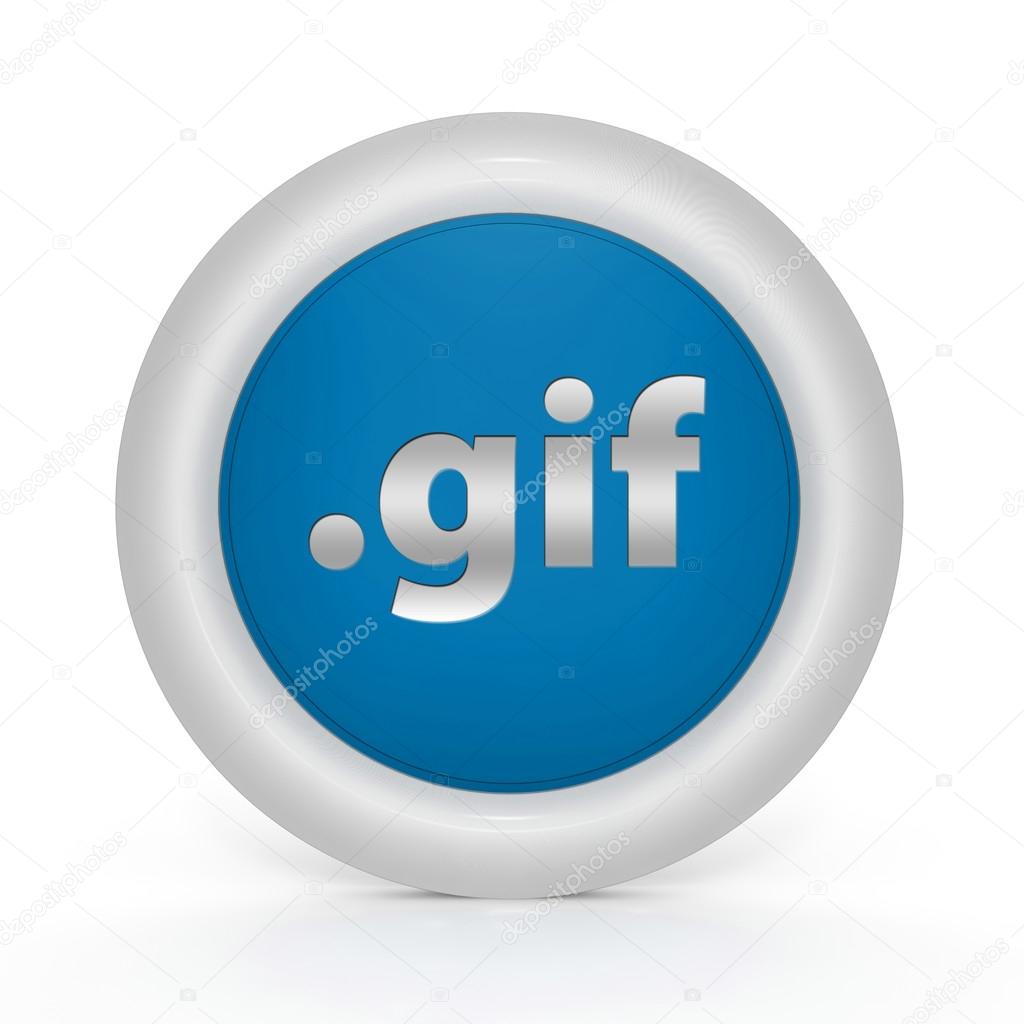 .gif circular icon on white background