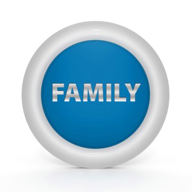 Beyaz arka plan üzerinde aile dairesel simgesi