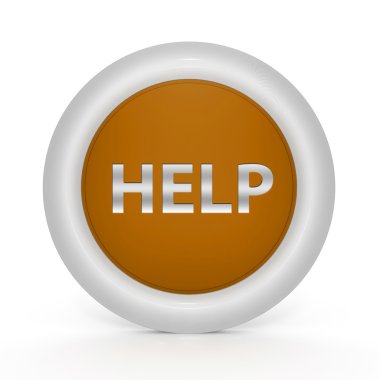 beyaz zemin üzerinde dairesel simgesi yardım