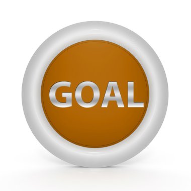 Beyaz arka plan üzerinde hedef dairesel simgesi