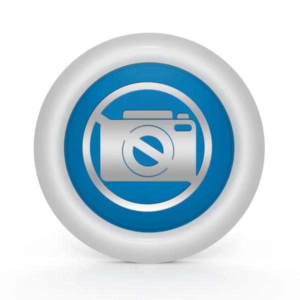 Ban shooting circular icon on white background — Stock Photo, Image