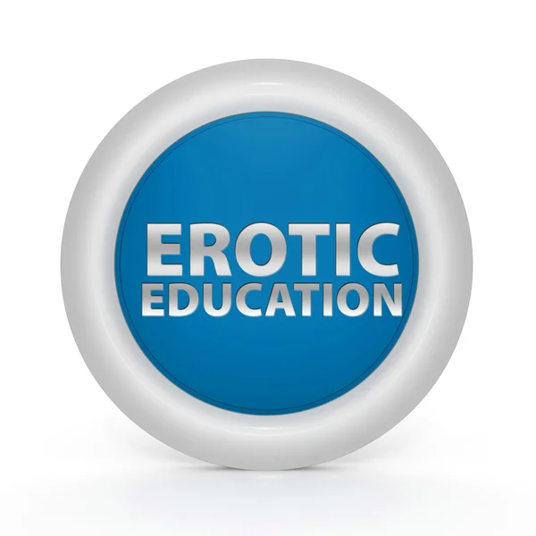 Erotische Bildung kreisförmiges Symbol auf weißem Hintergrund — Stockfoto