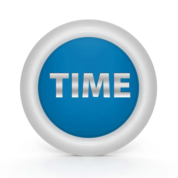 Icono circular de tiempo sobre fondo blanco — Foto de Stock