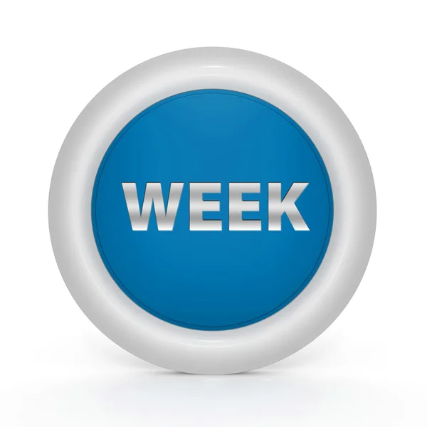 Week circular icon on white background — Stock Photo, Image