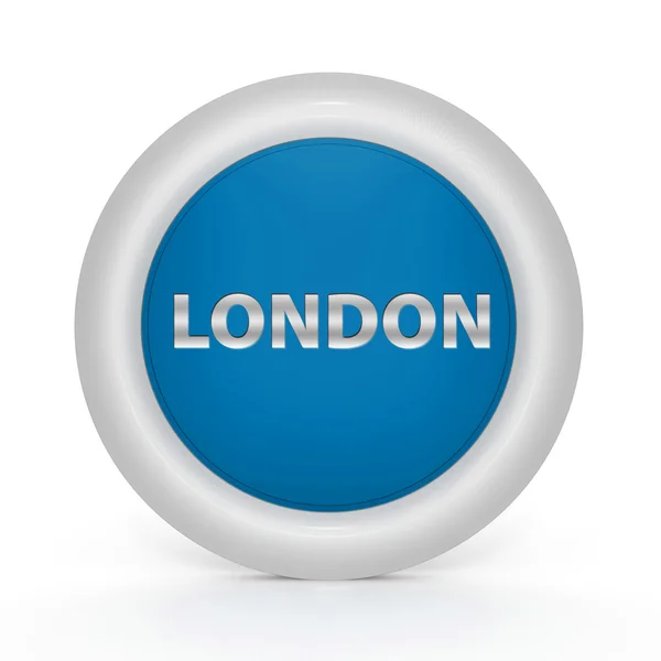 Okrągła ikona Londyn na białym tle — Zdjęcie stockowe