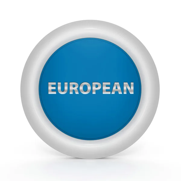 Ícone circular europeu sobre fundo branco — Fotografia de Stock