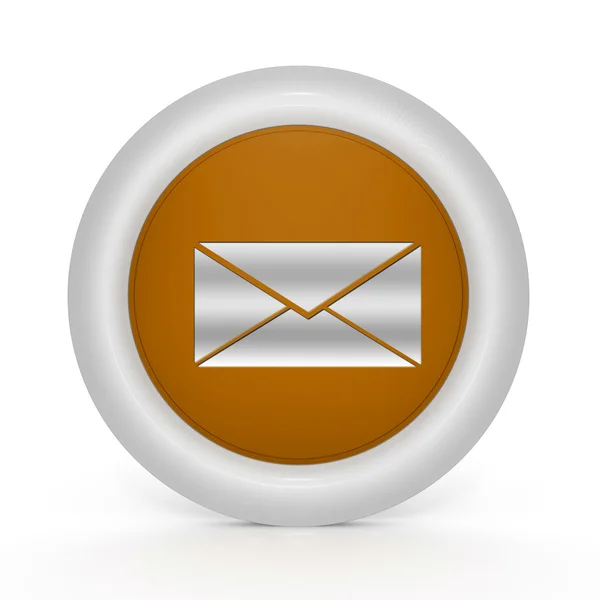 Invia icona circolare su sfondo bianco — Zdjęcie stockowe