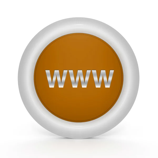 Www circular icon on white background — Stock Photo, Image