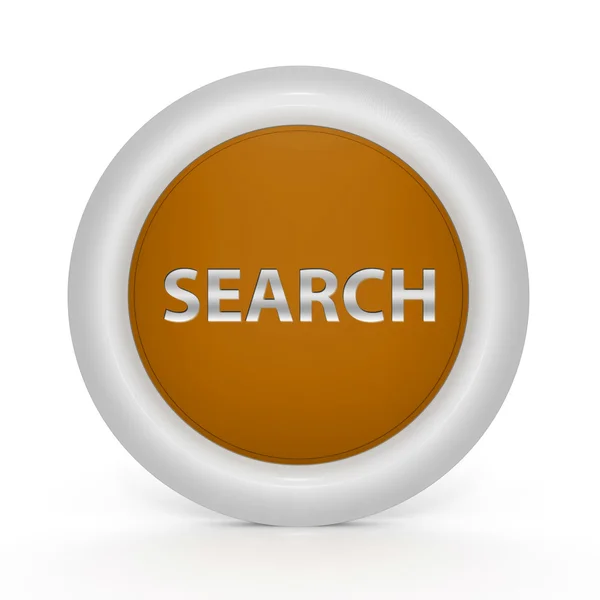 Search circular icon on white background — Stock Photo, Image