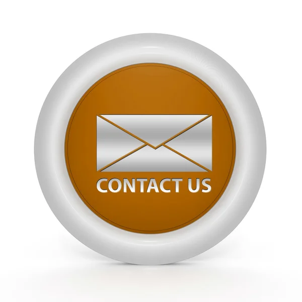 Contact us circular icon on white background — Stock Photo, Image