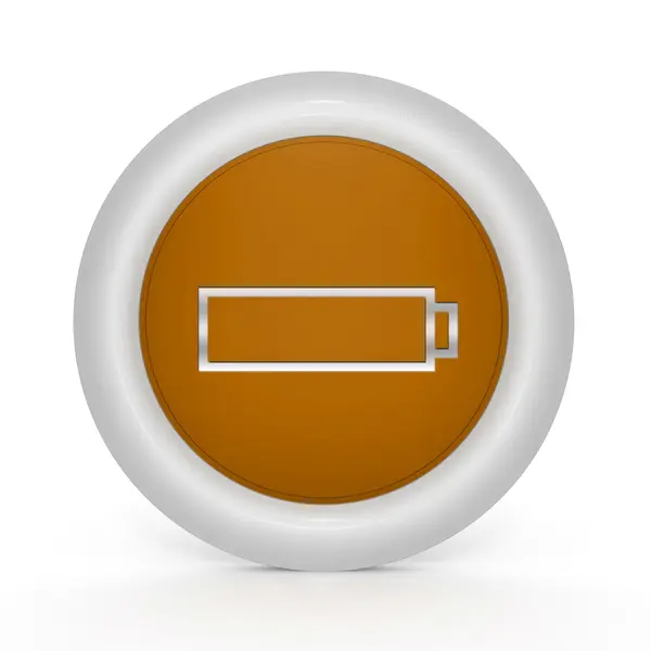 Cirkulär batteriikonen på vit bakgrund — Stockfoto