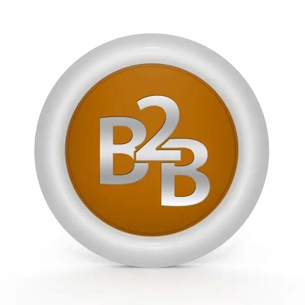 B2B circular icon on white background — Stock Photo, Image