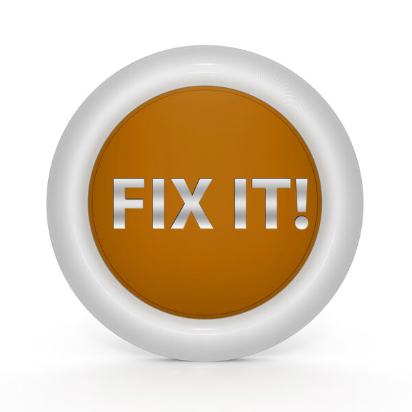 Fix it circular icon on white background