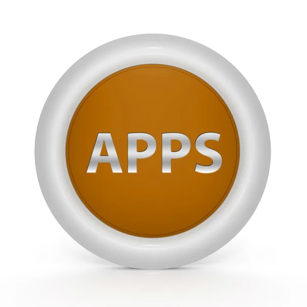 Apps rundes Symbol auf weißem Hintergrund — Stockfoto