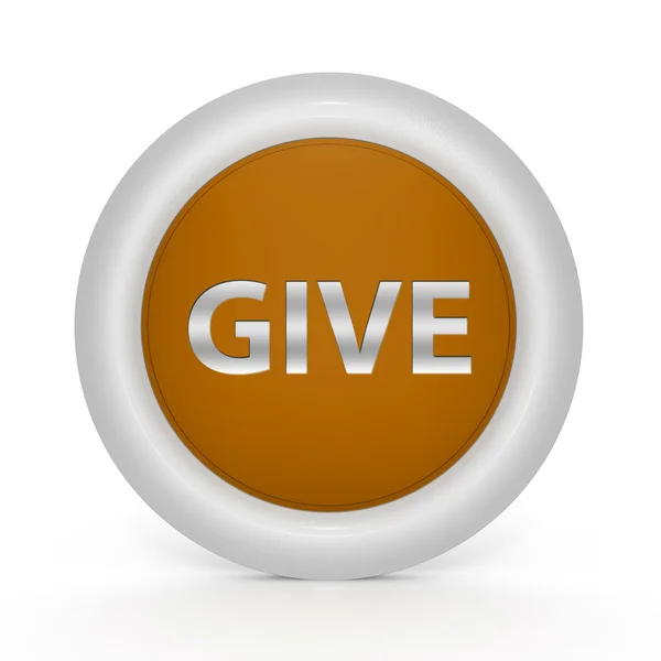 Give circular icon on white background — Stock Photo, Image