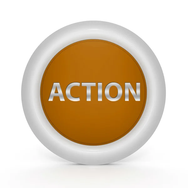 Action circular icon on white background — Stock Photo, Image