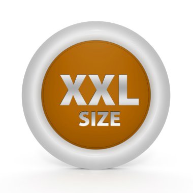 XXL boyutu dairesel simgesi beyaz arka plan üzerinde