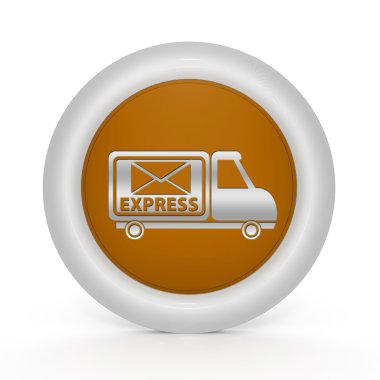 Beyaz arka plan üzerinde dairesel simgesini hızlı