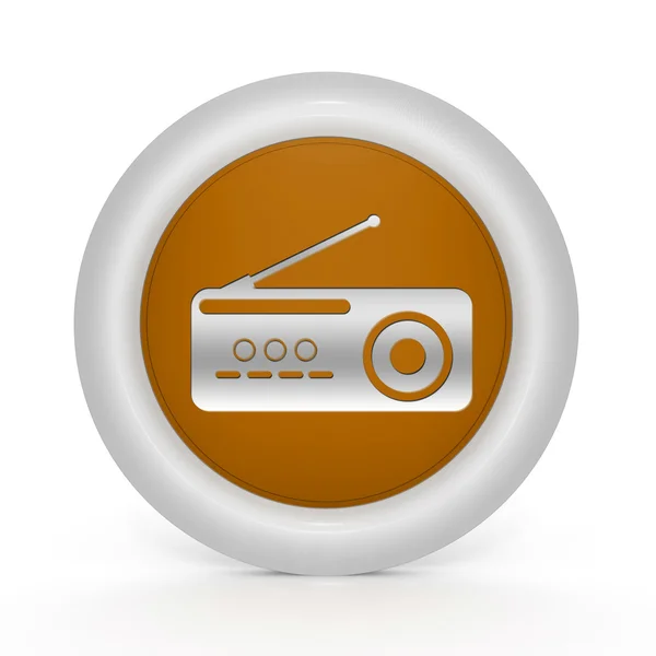 Radio circular icon on white background — Stock Photo, Image